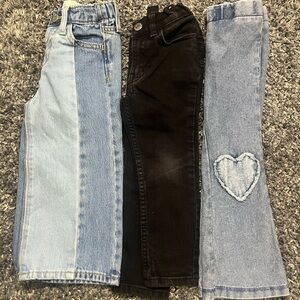 Old Navy Girls Flare Jeans - Light Blue, Black, and Blue